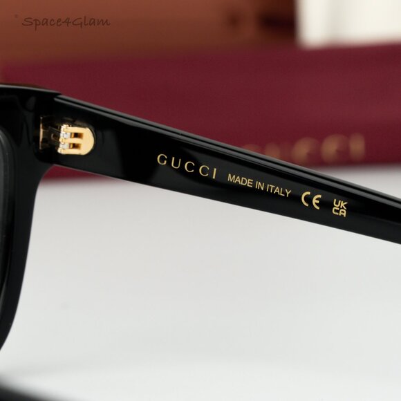Gucci Men Eyeglasses Black Demo Square GG1258O 004 BRAND NEW - Picture 7 of 10